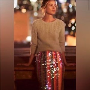 Maeve Sequined Palette MIDI Skirt, size 4